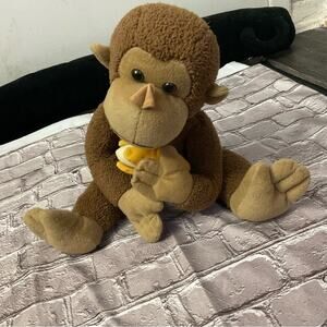 KELLYTOY Stuffed Brown Monkey Ape Chimp Gorilla 16” Plush Christmas Gift Xmas
